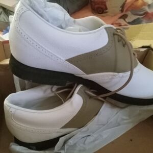 Nike White and Tan Athletic Shoes